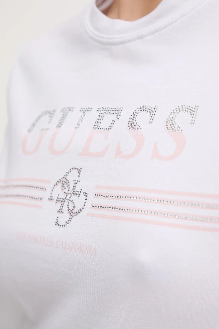 Guess pamuk ve elastanlı kadın tişört SIENA