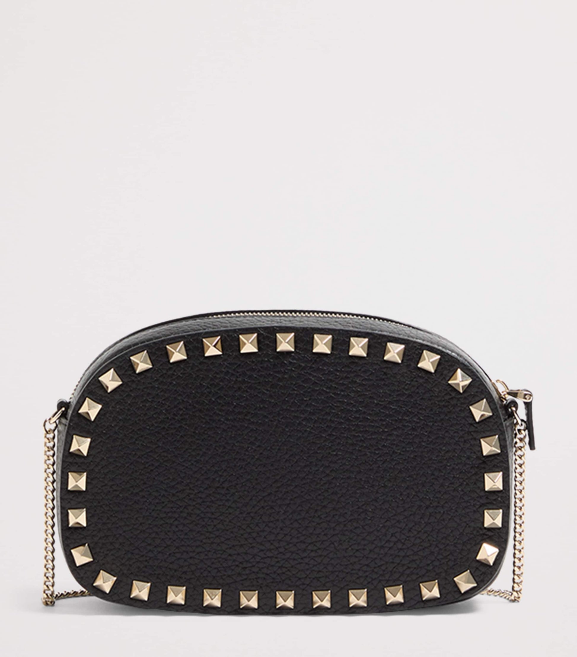 Valentino Garavani Black Mini Leather Rockstud Shoulder Bag