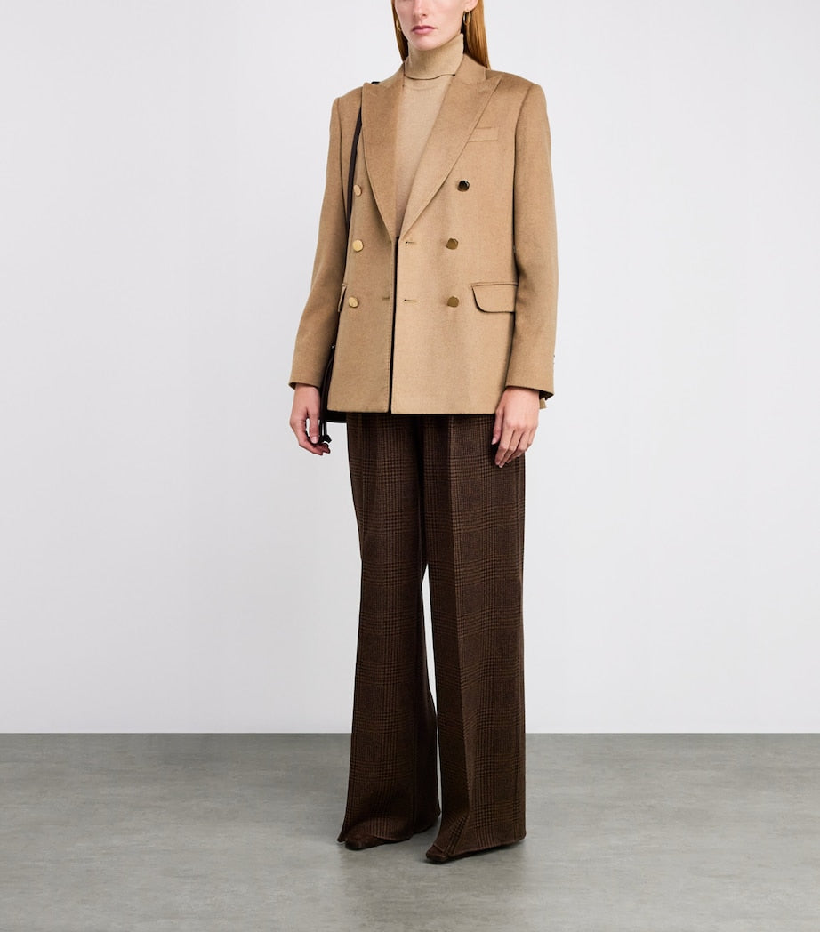 Max Mara Camel Hair Double-Breasted Blazer