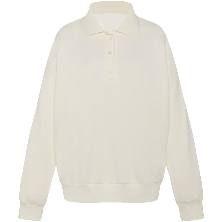 The Row Ivory Corzas Cotton Sweatshirt