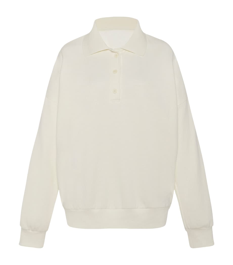 The Row Ivory Corzas Cotton Sweatshirt