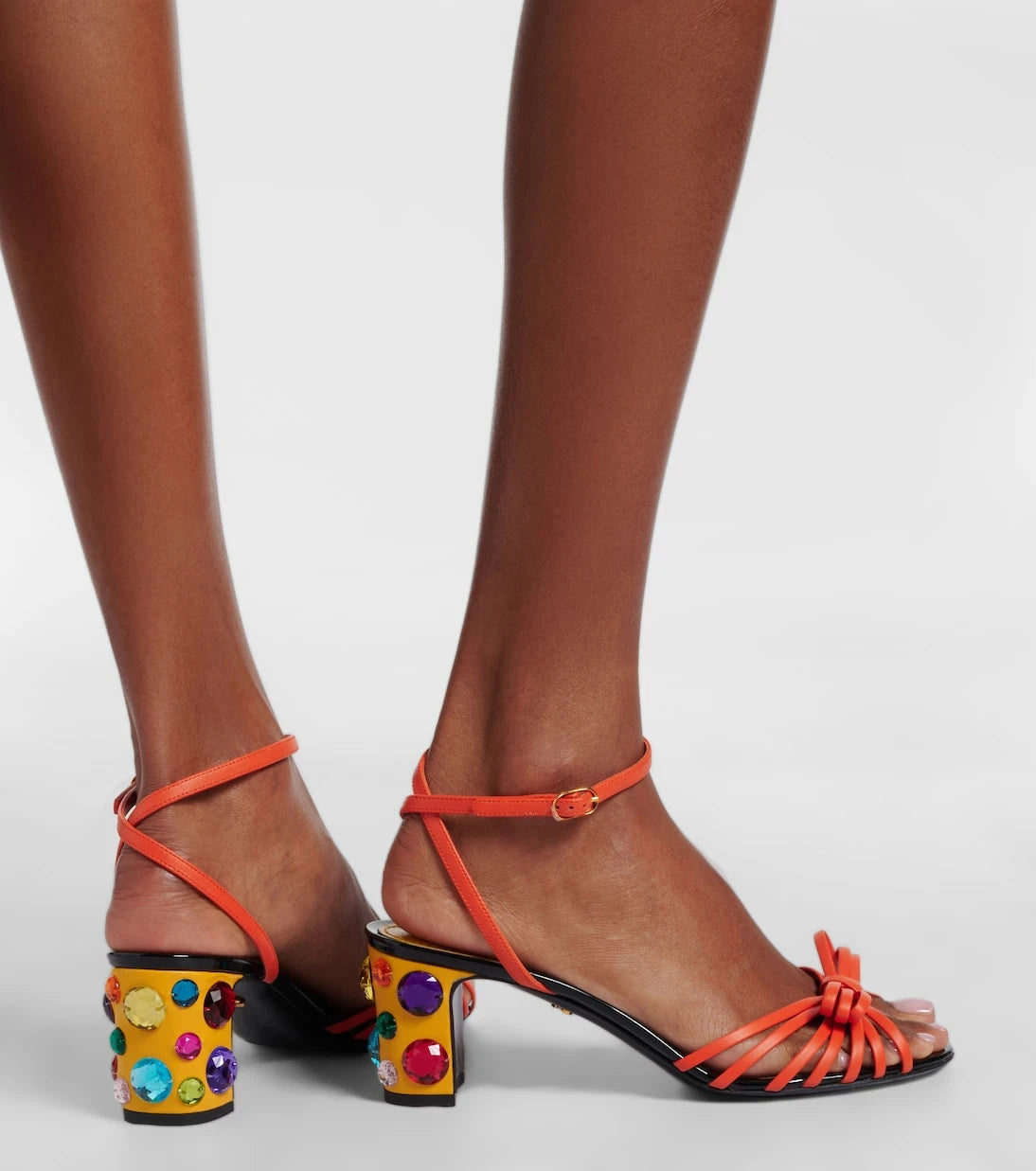Dolce&Gabbana - Keira embellished leather sandals