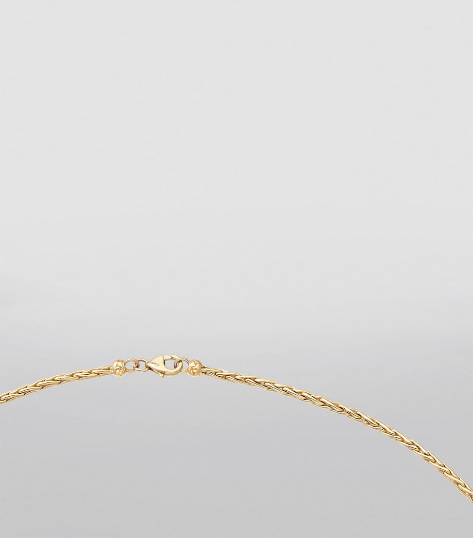 Yellow Gold and Diamond Grain de Café Necklace
