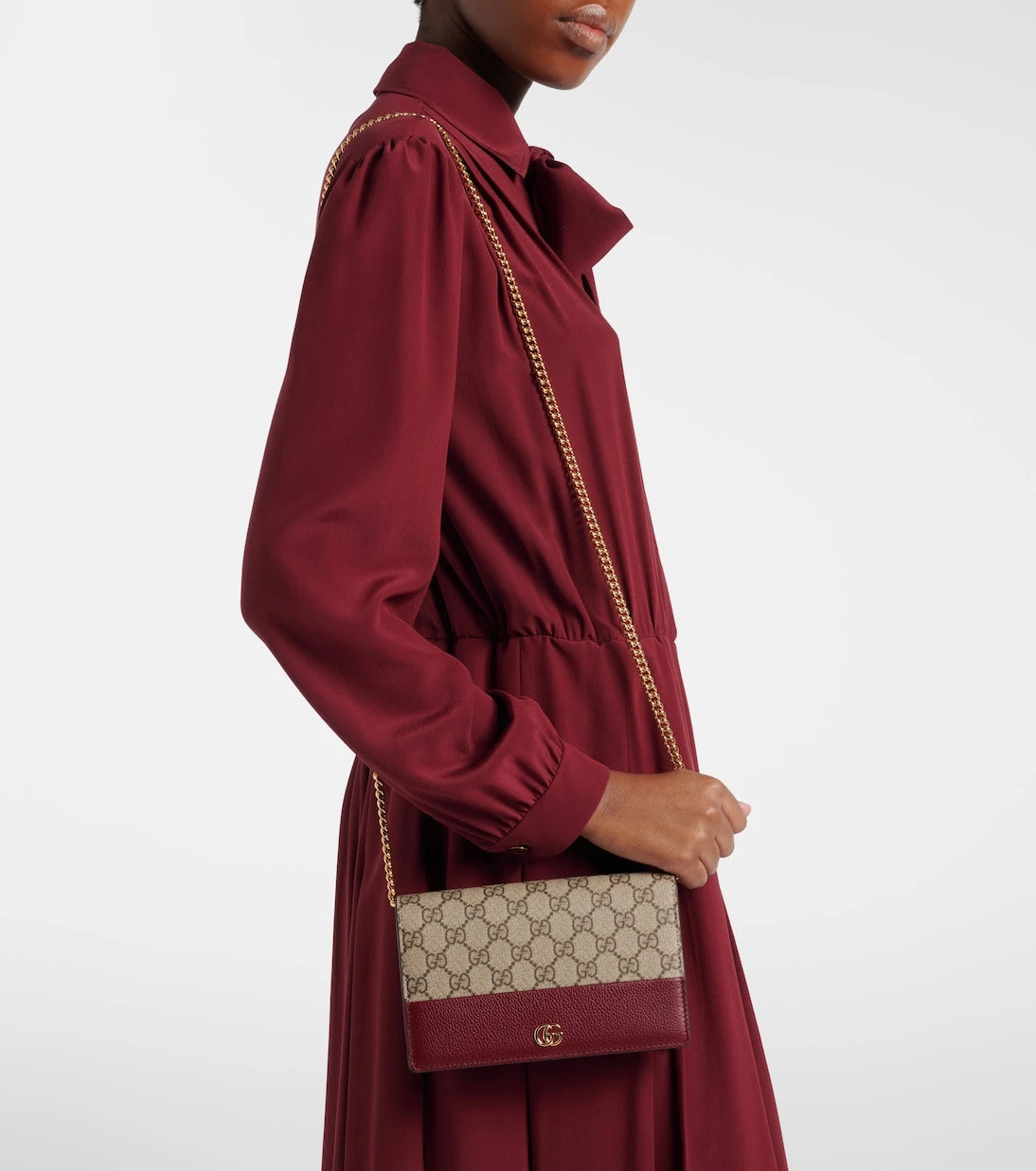 Gucci - GG Marmont Petite leather wallet on chain