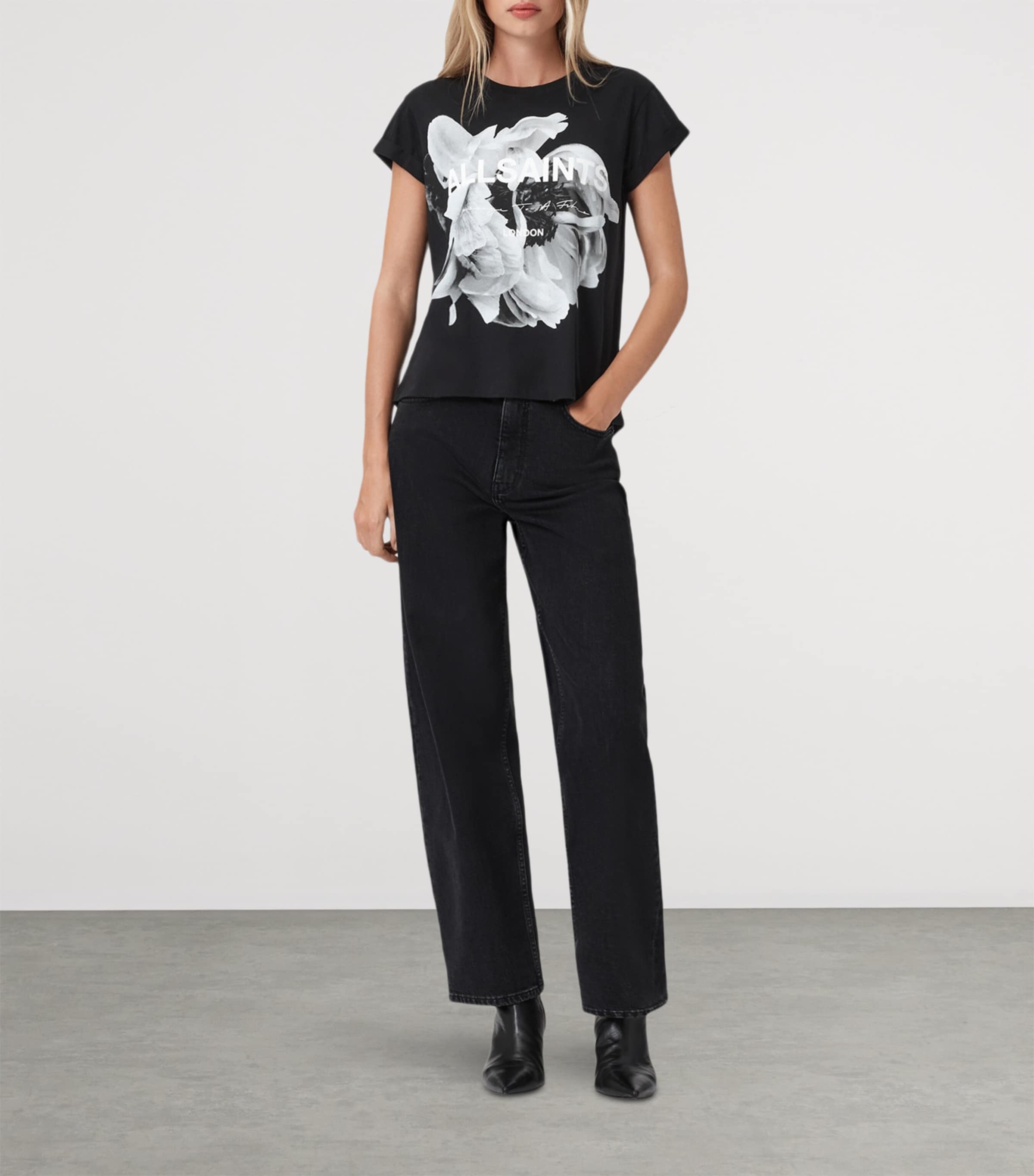 Black Organic Cotton Lena Anna T-Shirt