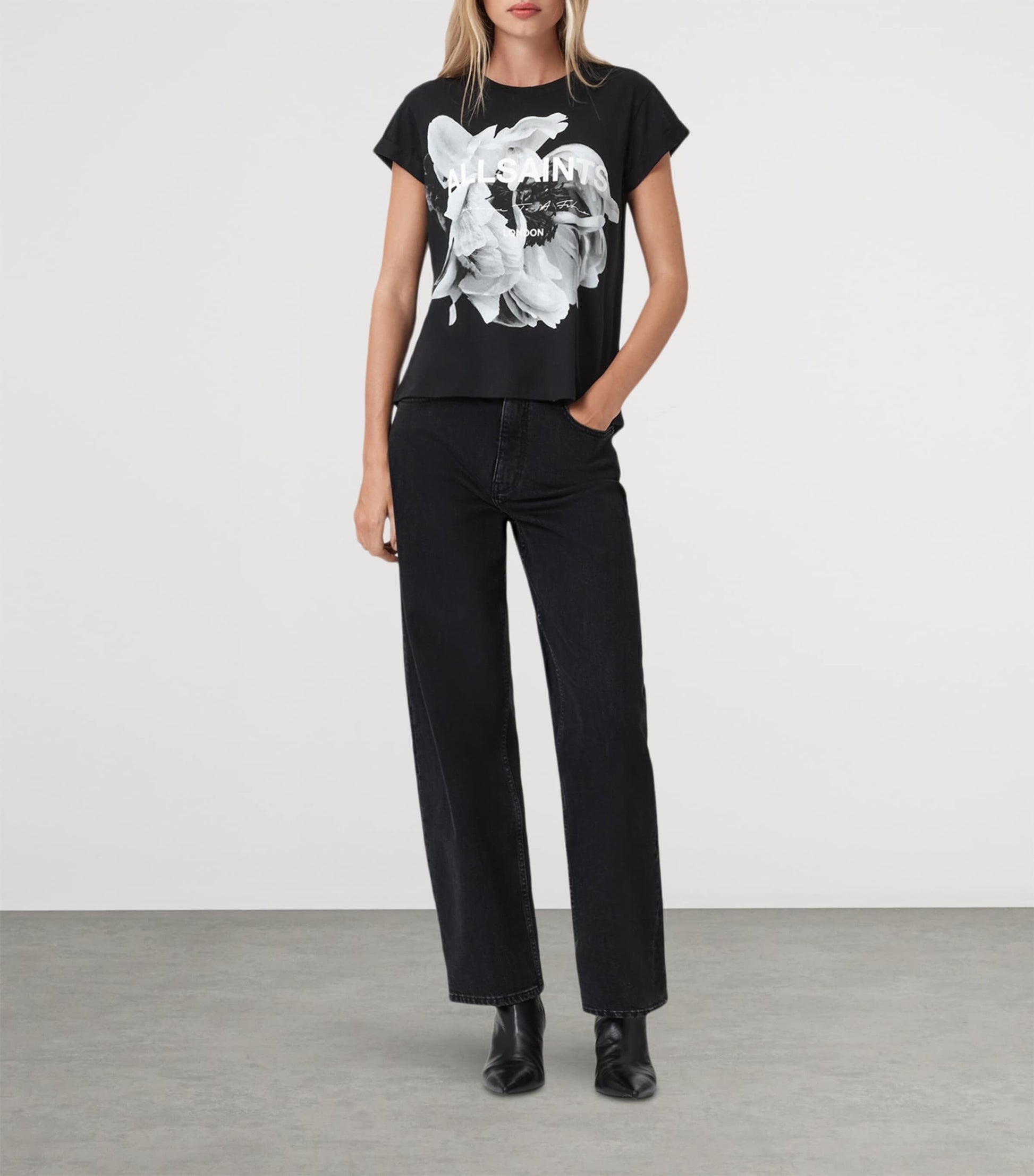 Black Organic Cotton Lena Anna T-Shirt