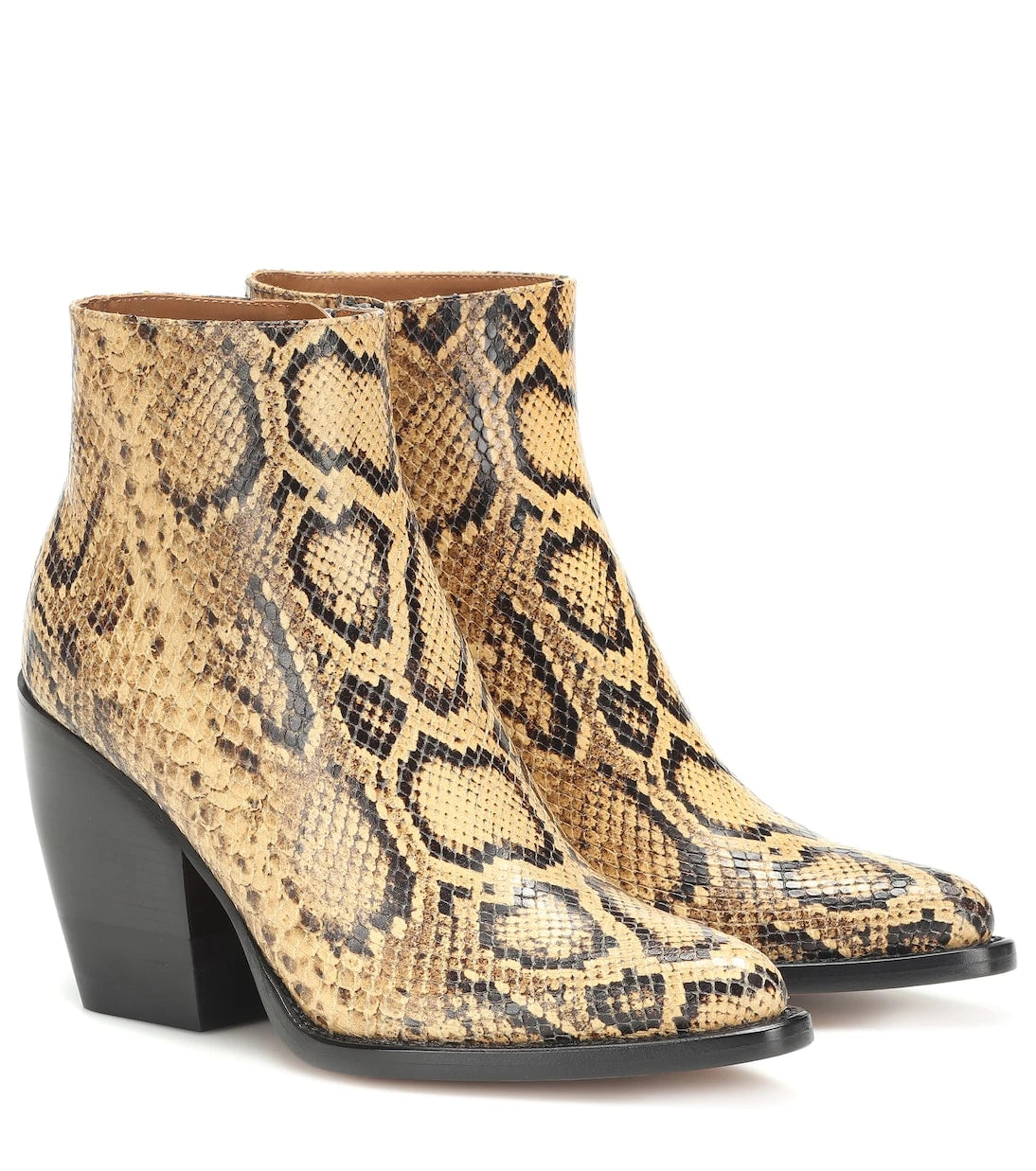 Chloé - Rylee snake-effect leather boots