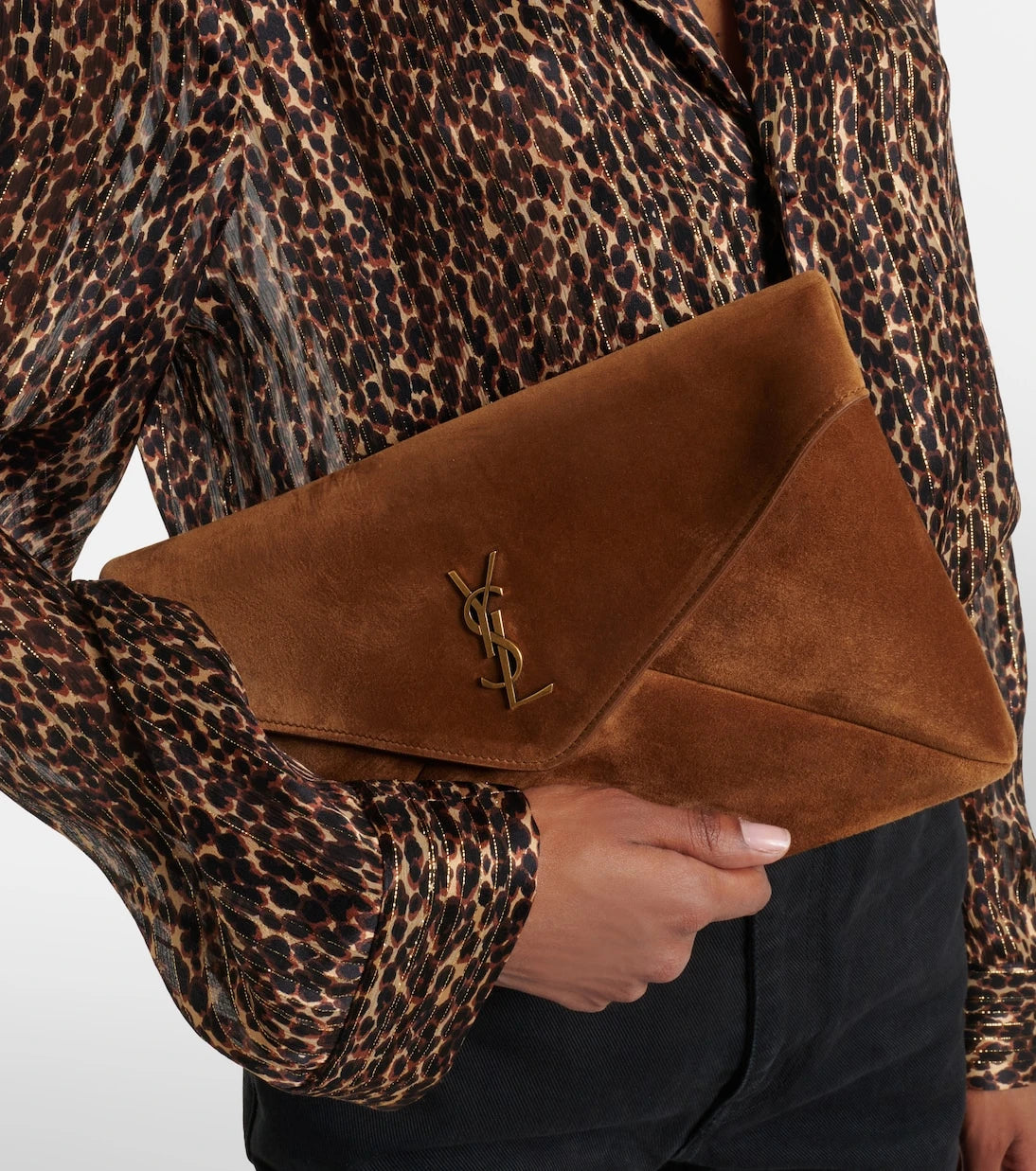 Saint Laurent - Cassandre suede pouch