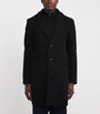 Pal Zileri Black Wool Overcoat