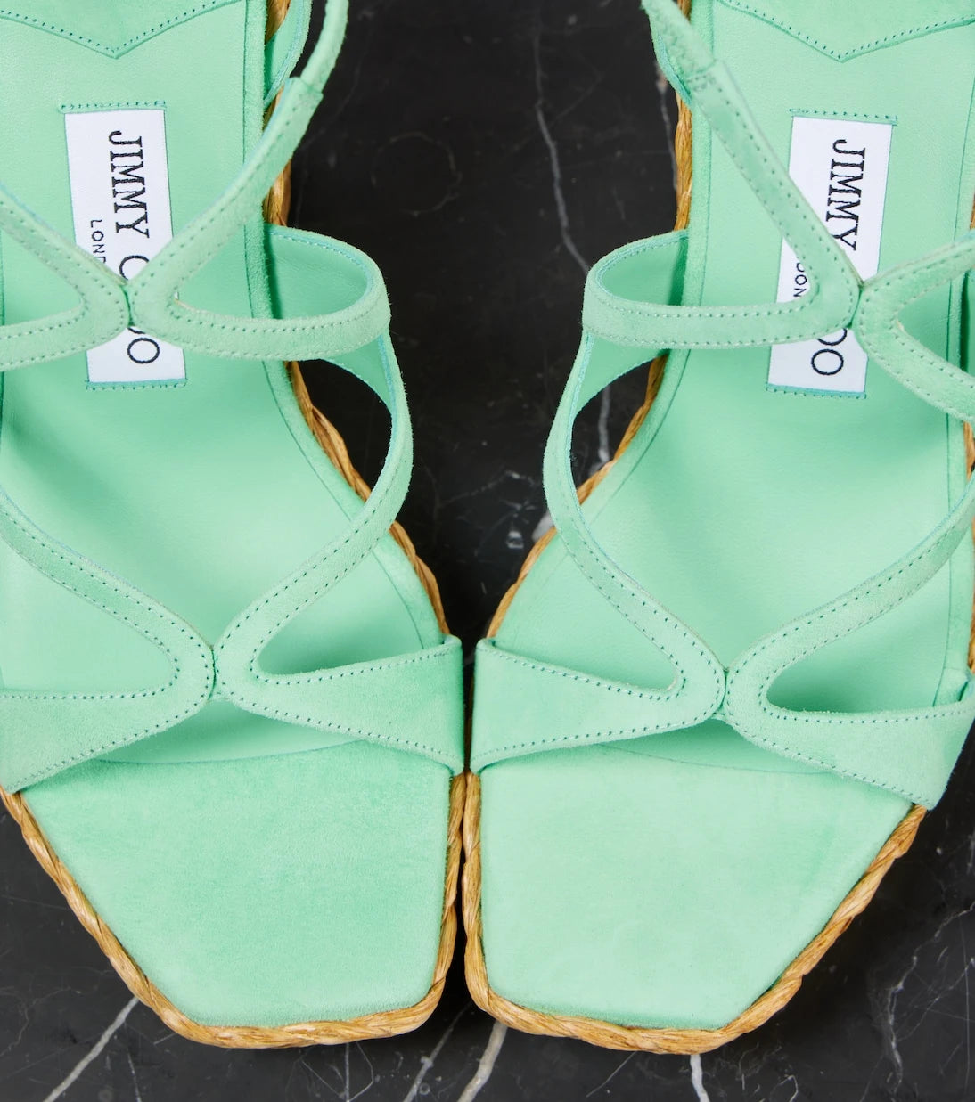 Jimmy Choo - Ayla 110 suede espadrille wedges