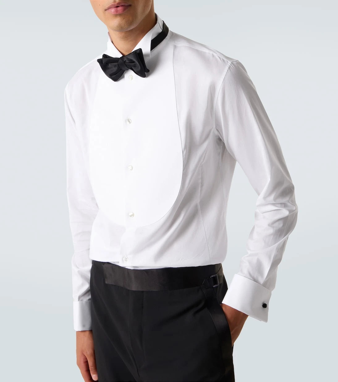 Giorgio Armani - Cotton poplin tuxedo shirt