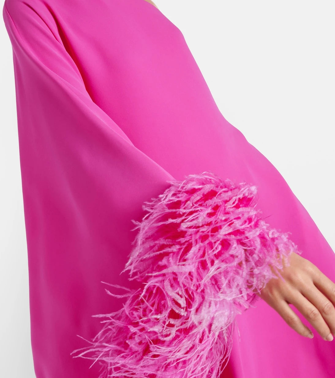 Valentino - Cady Couture feather-trimmed silk gown