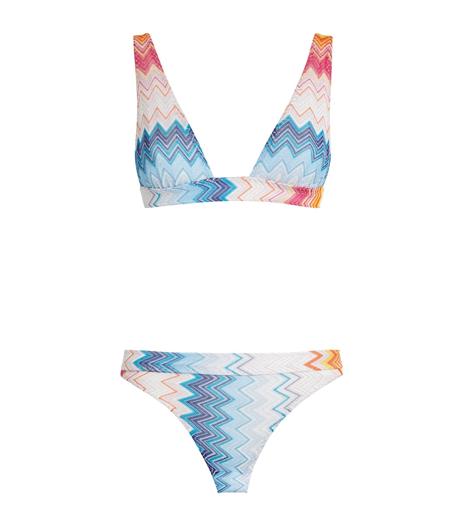 Missoni Multi Zigzag Plunge-Neck Bikini