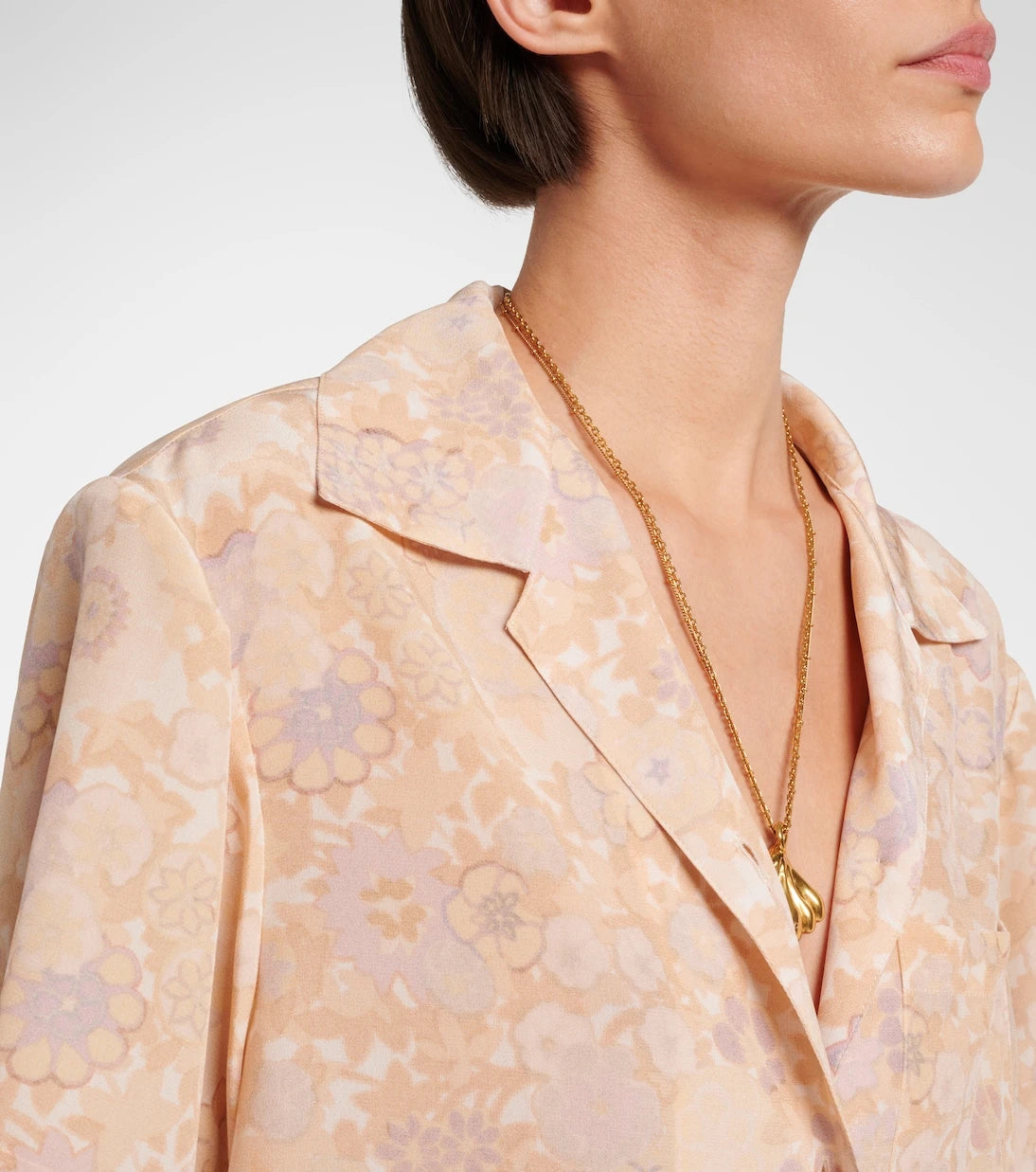 Chloé - Floral silk bowling shirt