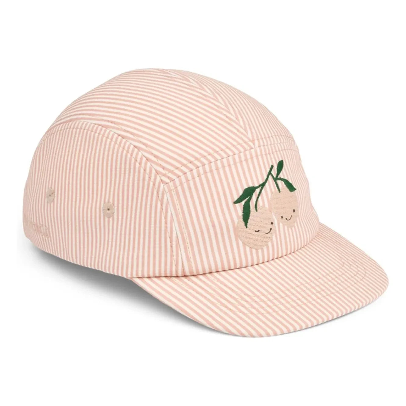 Liewood - Rory Striped Seersucker Organic Cotton Cap | Pink