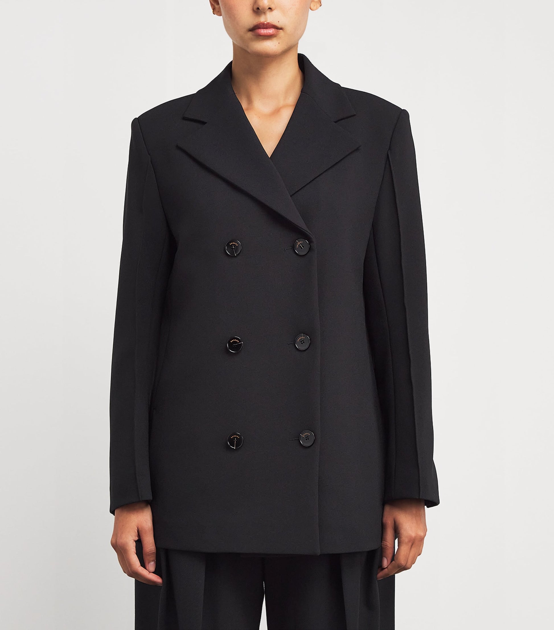 Black Double-Breasted Blazer