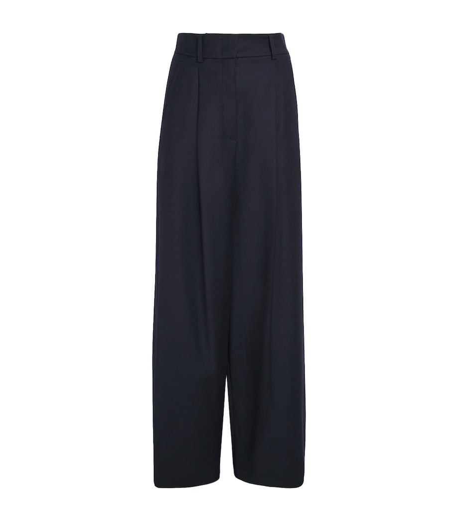 Weekend Max Mara Blue Stretch Wool Trousers