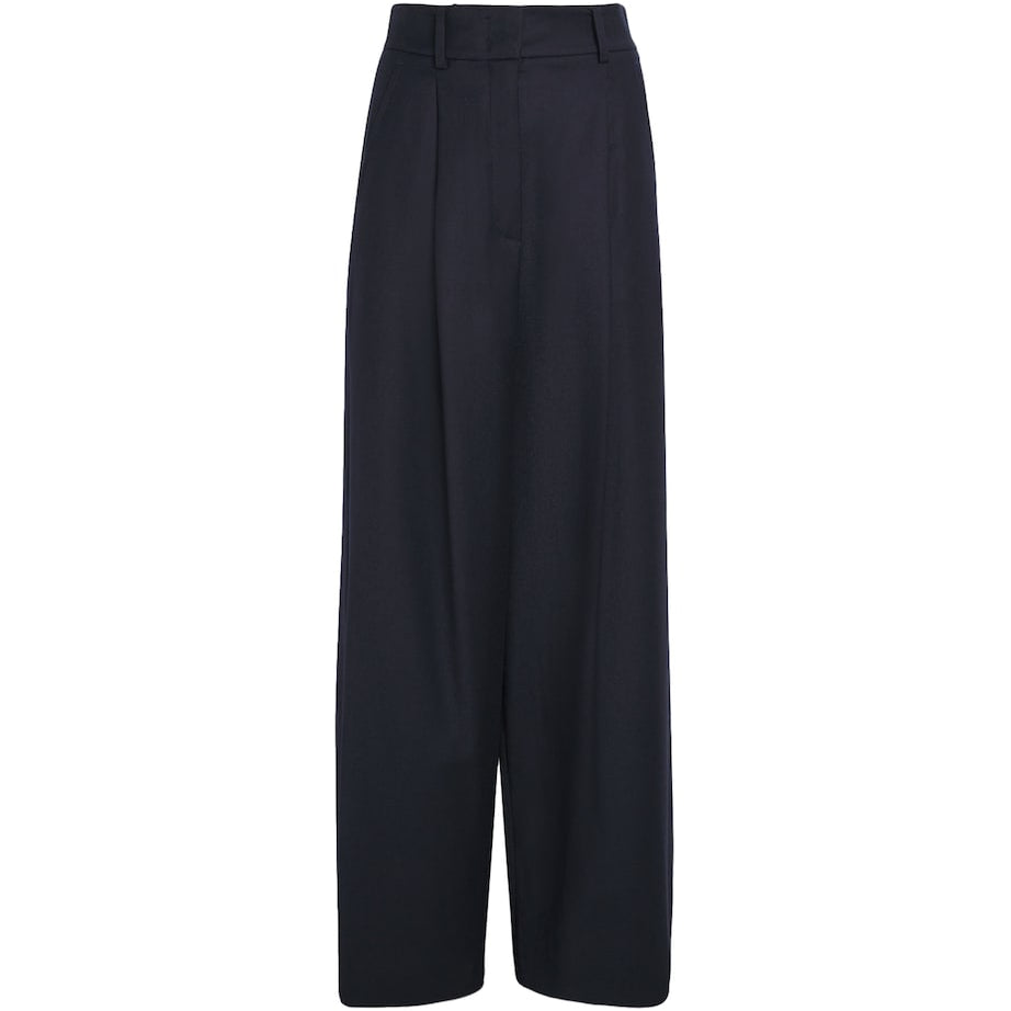 Weekend Max Mara Blue Stretch Wool Trousers