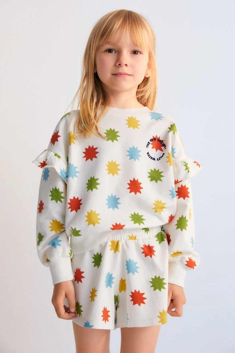 The New Society - Anthea polka-dot cotton-blend sweatshirt