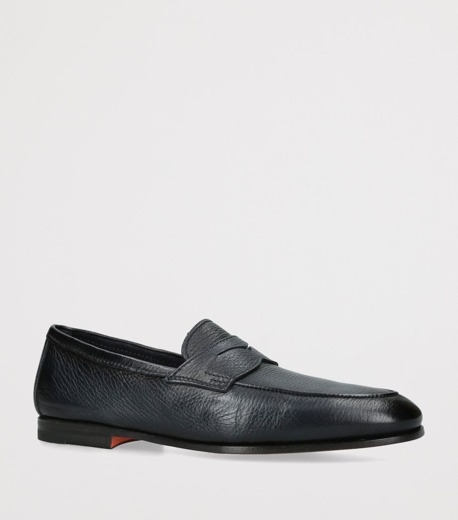 Grained Leather Carlo Loafers