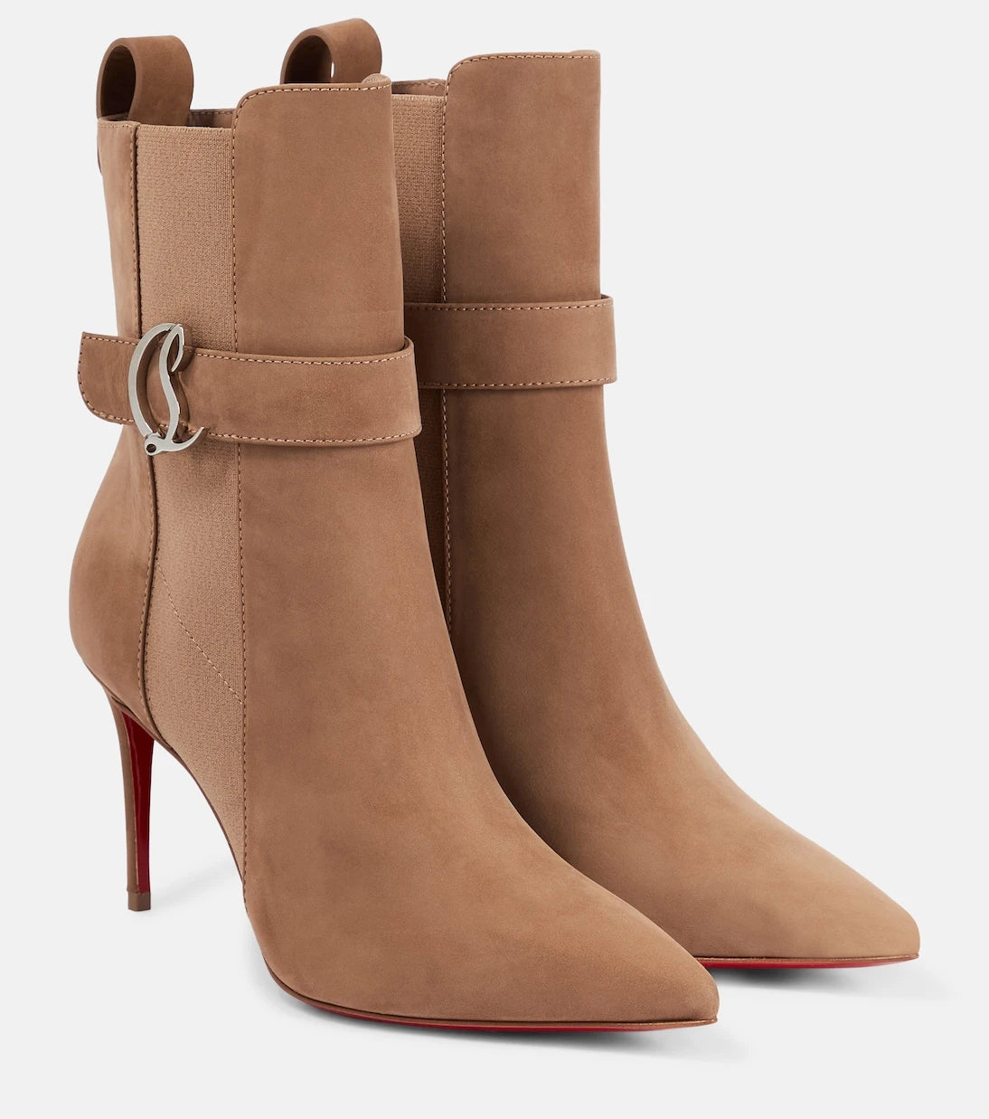 Christian Louboutin - CL Chelsea Booty حذاء الكاحل من الشمواه