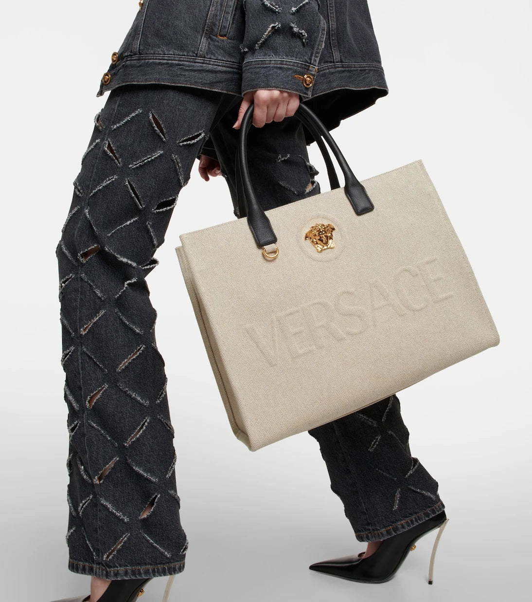 Versace - La Medusa canvas tote bag