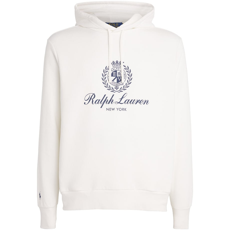 Polo Ralph Lauren White Cotton-Blend Polo Crest Hoodie
