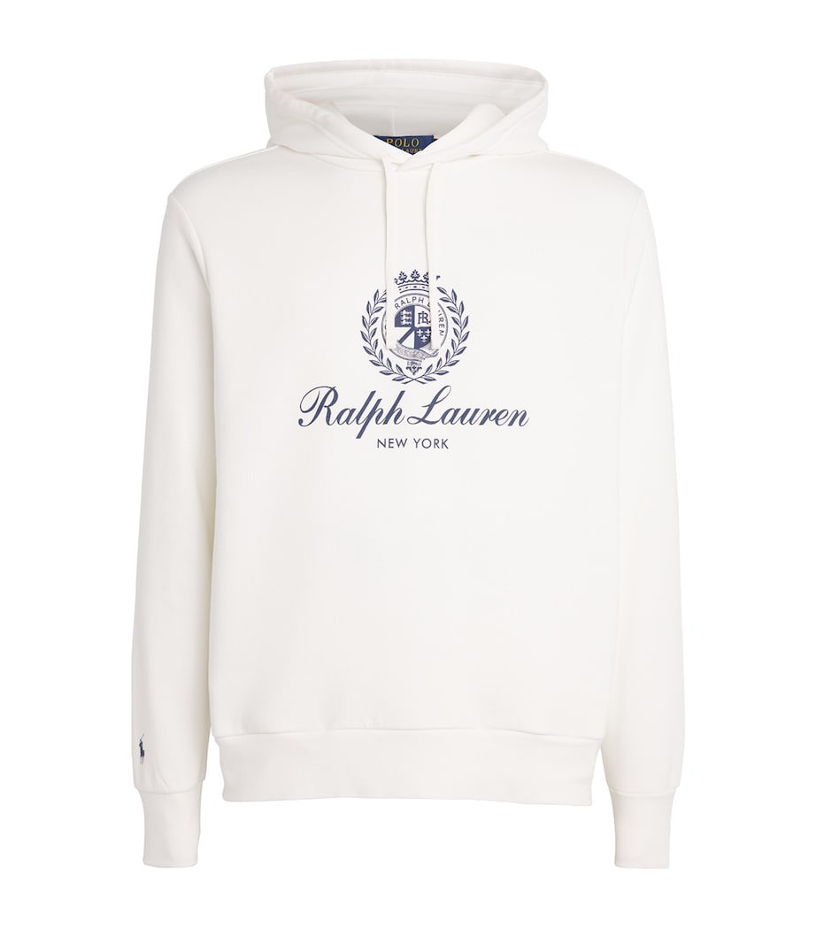 Polo Ralph Lauren White Cotton-Blend Polo Crest Hoodie
