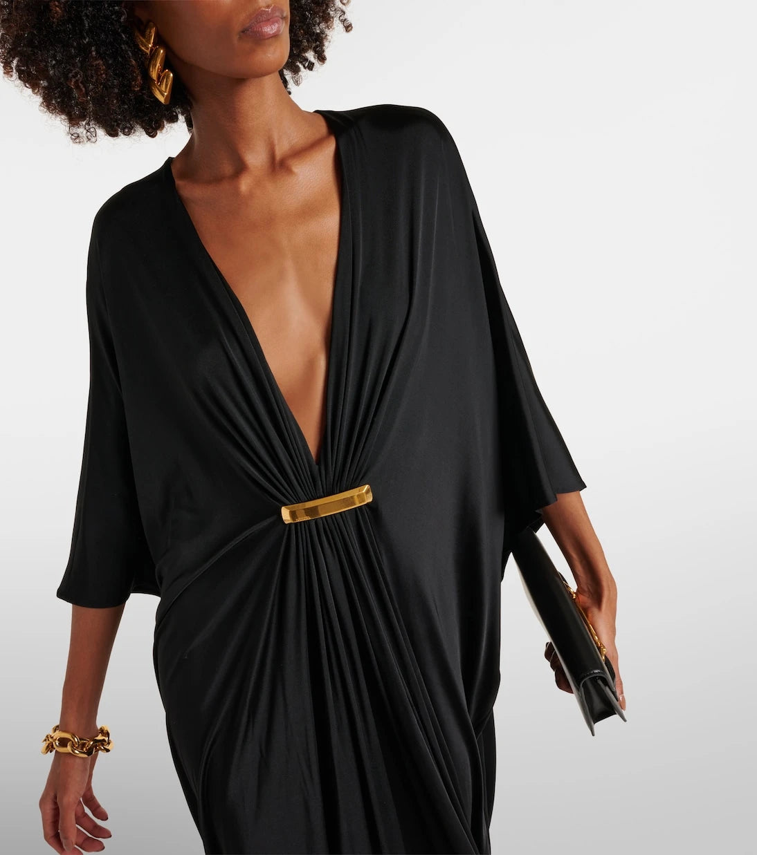 Tom Ford - Büzgülü saten jarse kaftan