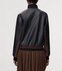 LOEWE Black Leather Cropped Jacket