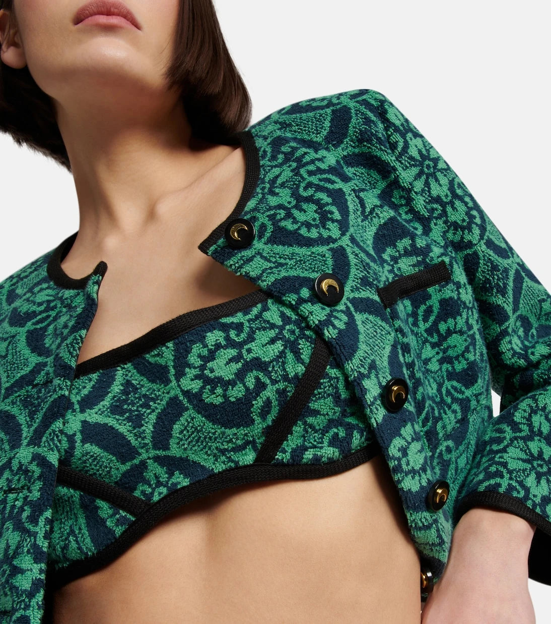 Marine Serre - Printed terry bralette
