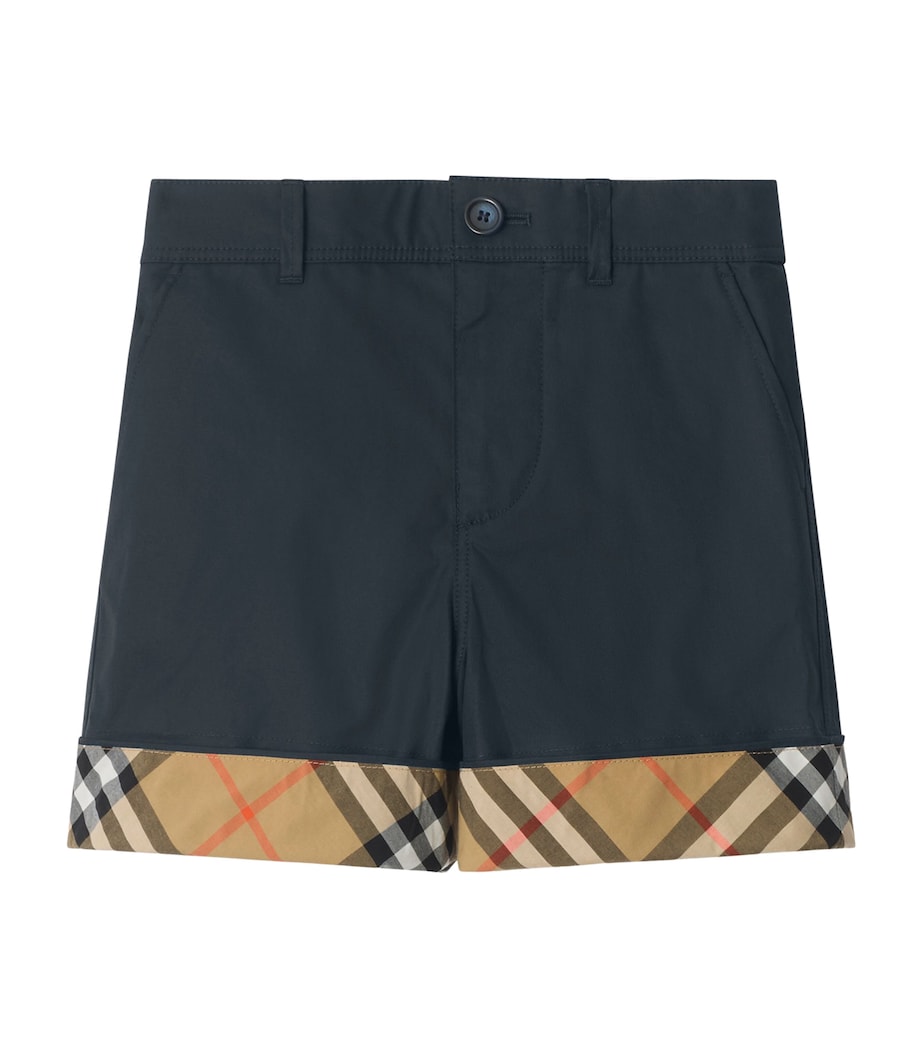Burberry Kids Cotton Check-Cuff Shorts (3-12 Years)