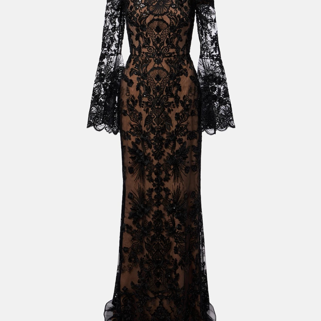 Elie Saab - Sequined off-shoulder lace gown