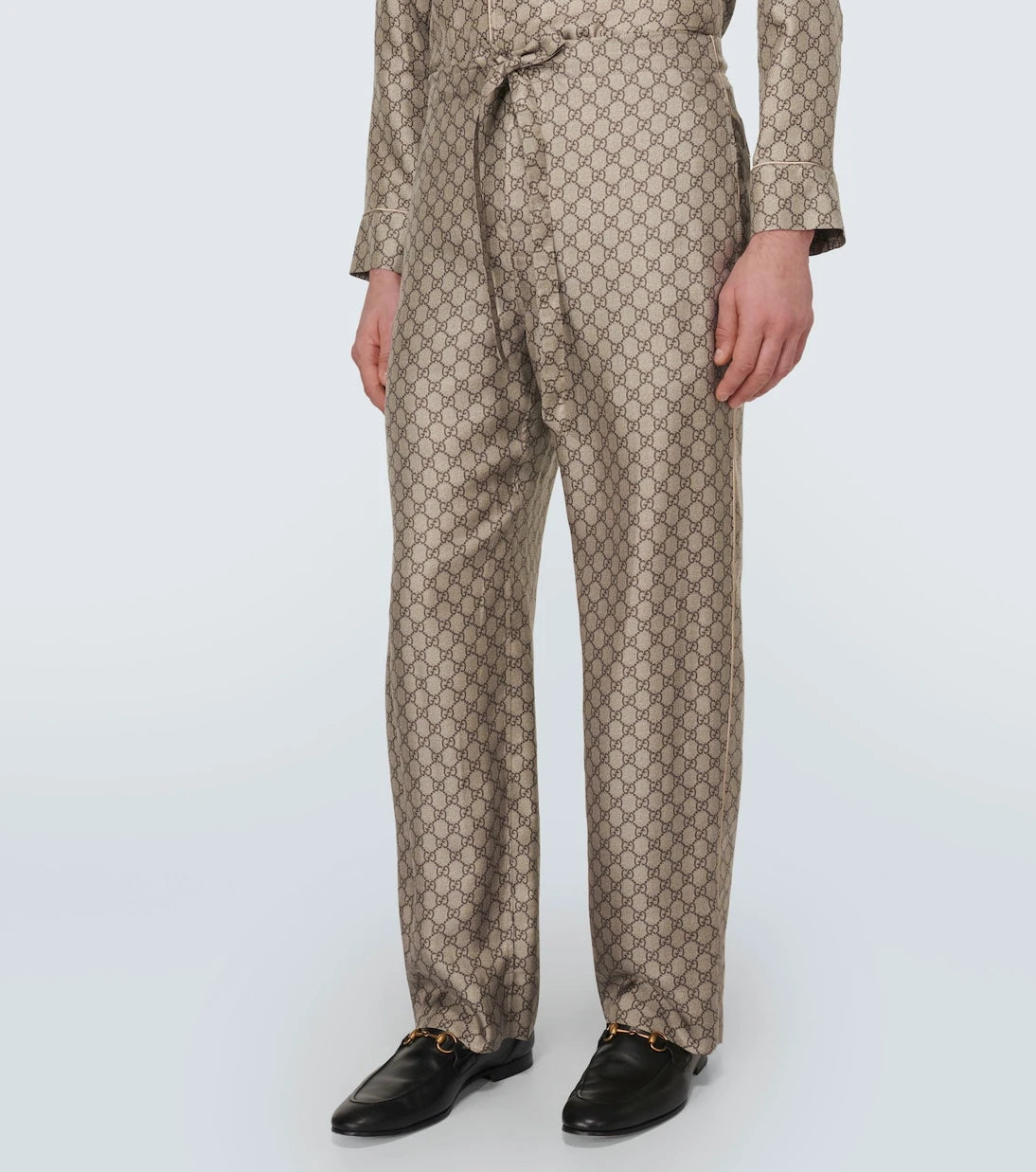 Gucci - GG silk straight pants