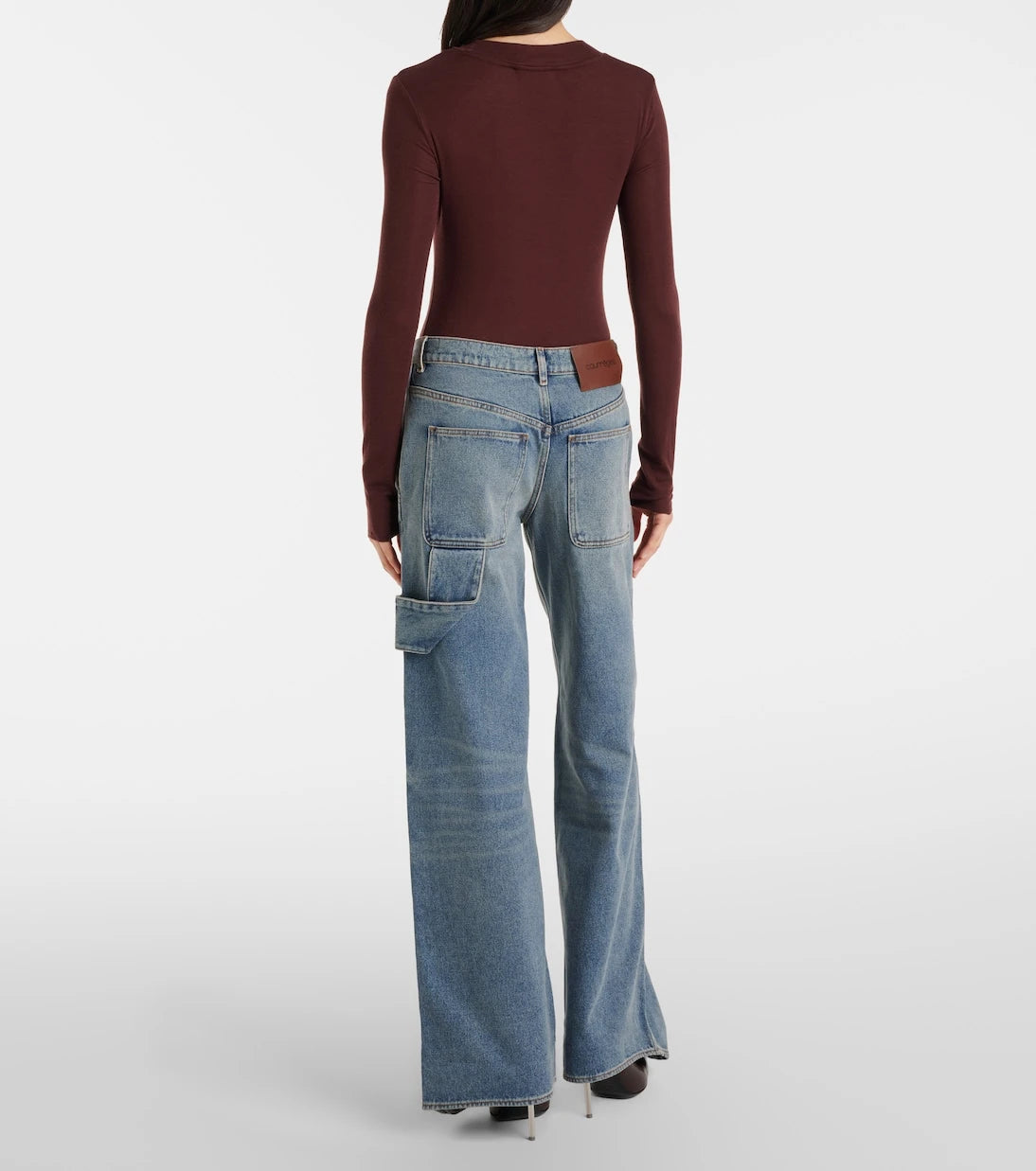 Courrèges - Logo wide-leg jeans