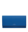 Blue Panama Leather Marshall Travel Wallet