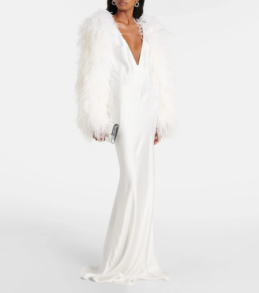 The New Arrivals Ilkyaz Ozel - Open-back satin gown