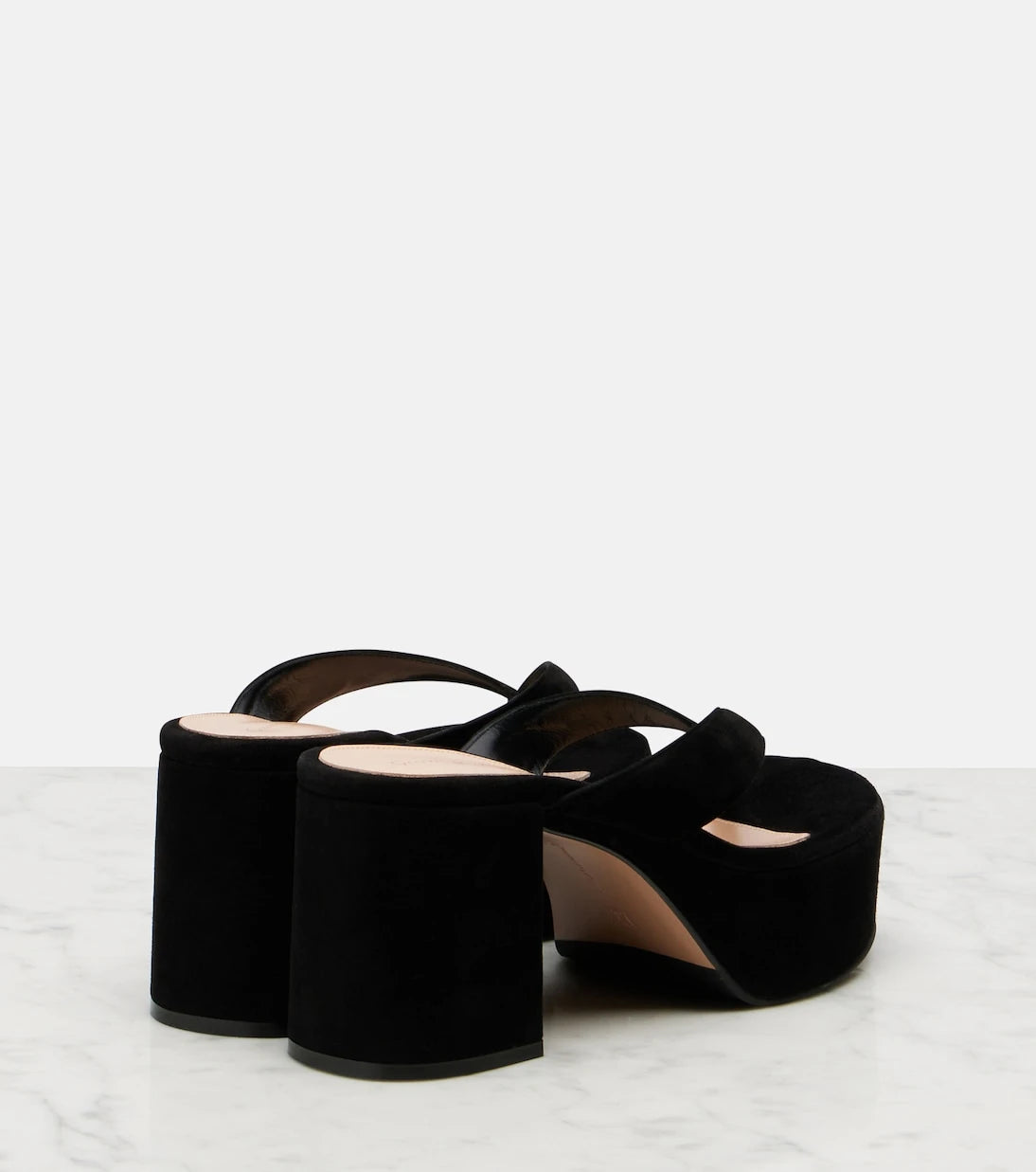 Gianvito Rossi - Suede platform thong sandals