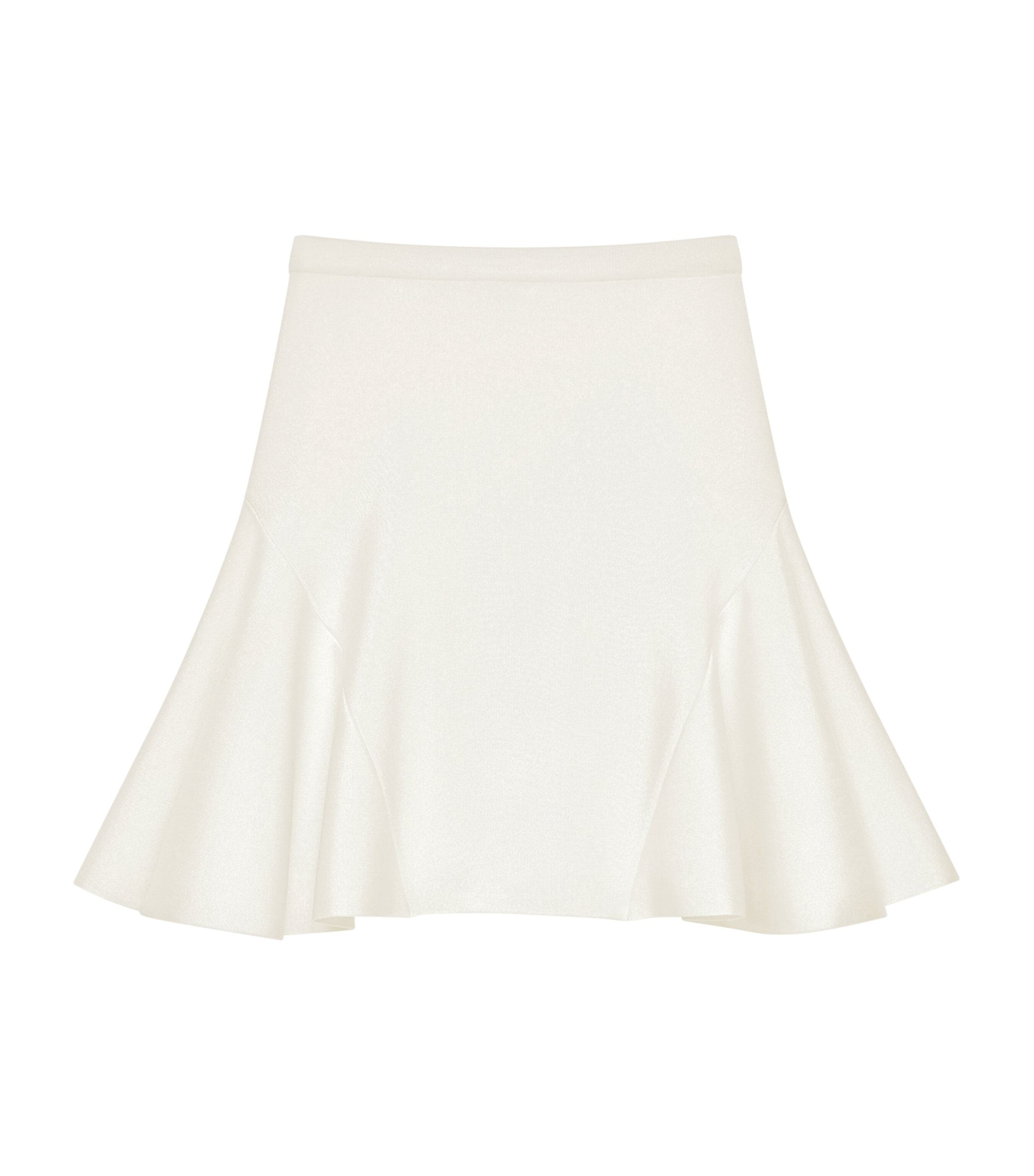 Givenchy Ivory Knitted Ruffled Mini Skirt