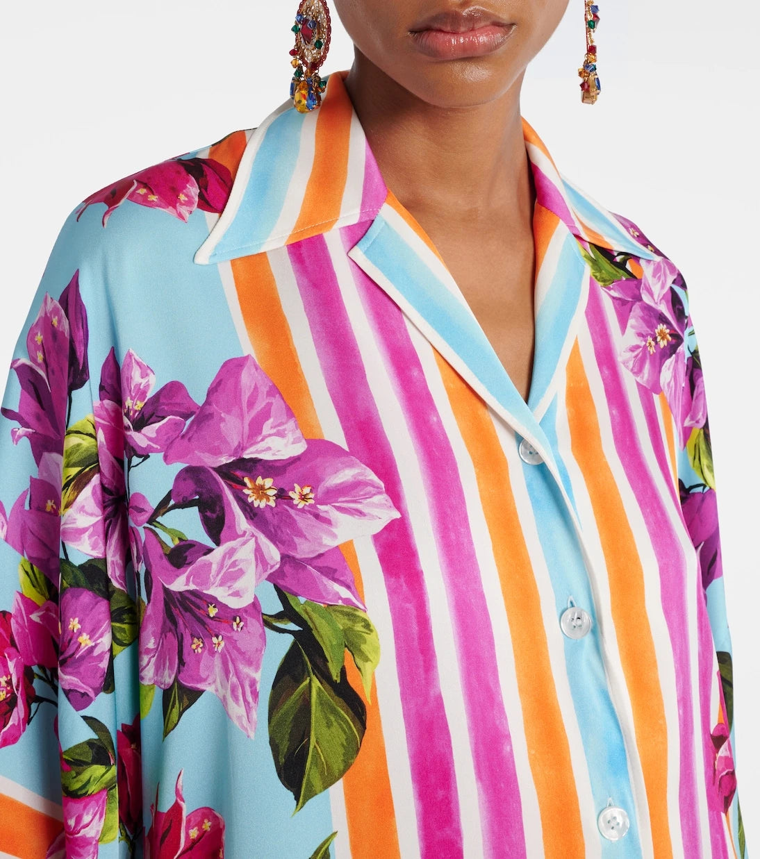 Dolce&Gabbana - Printed silk-blend shirt