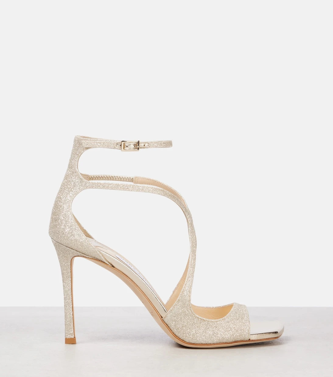 Jimmy Choo - Azia 95 glitter-embellished sandals