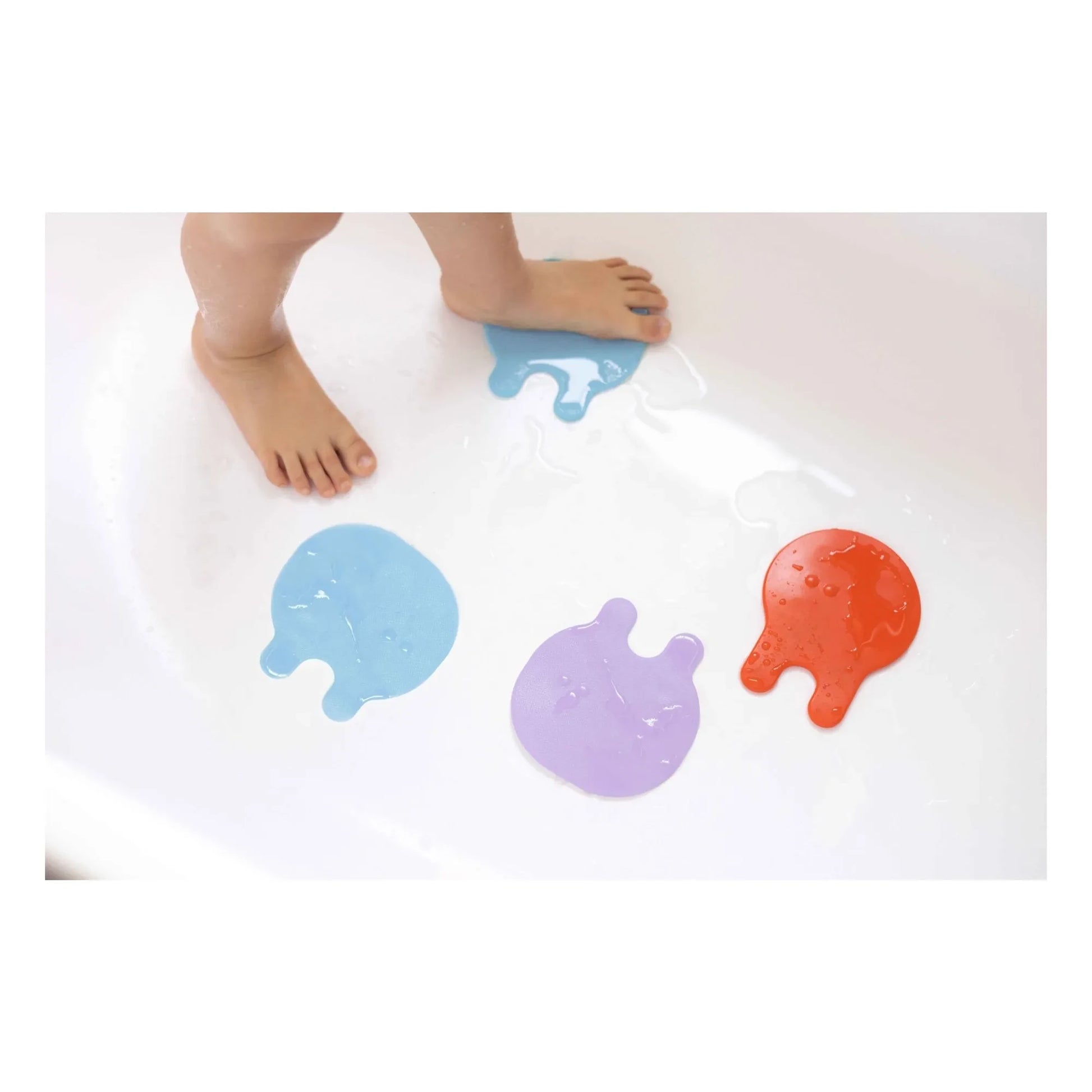 Quut - Grippi bath mats - Set of 8 | Coral