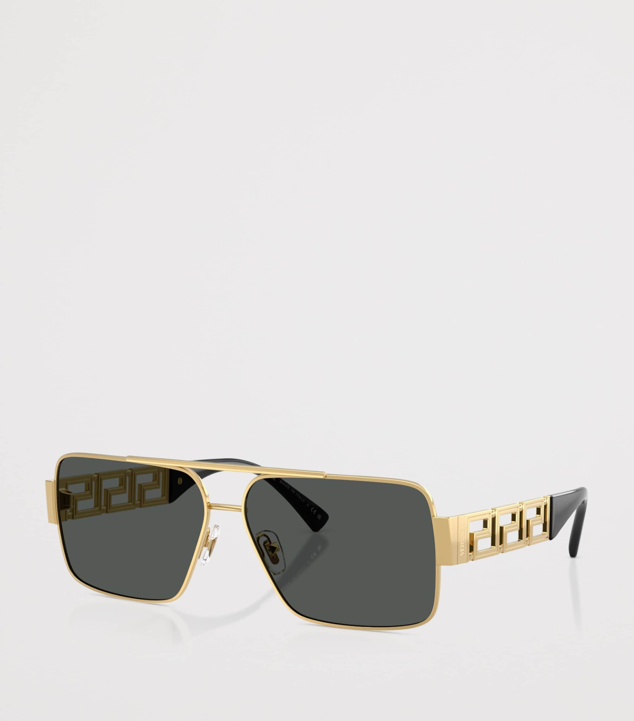 Wire-Frame Rectangular Sunglasses