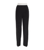 Alexander Wang Black Wool-Blend Elasticated High-Rise Tailored Trousers