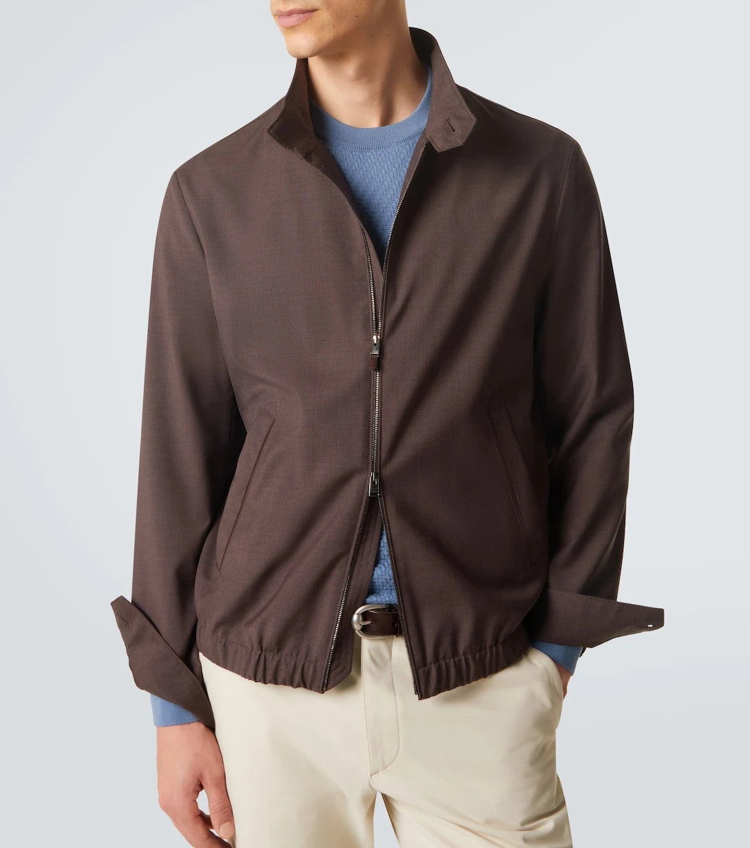 Canali - جاكيت بلوزون من الصوف الخالص
