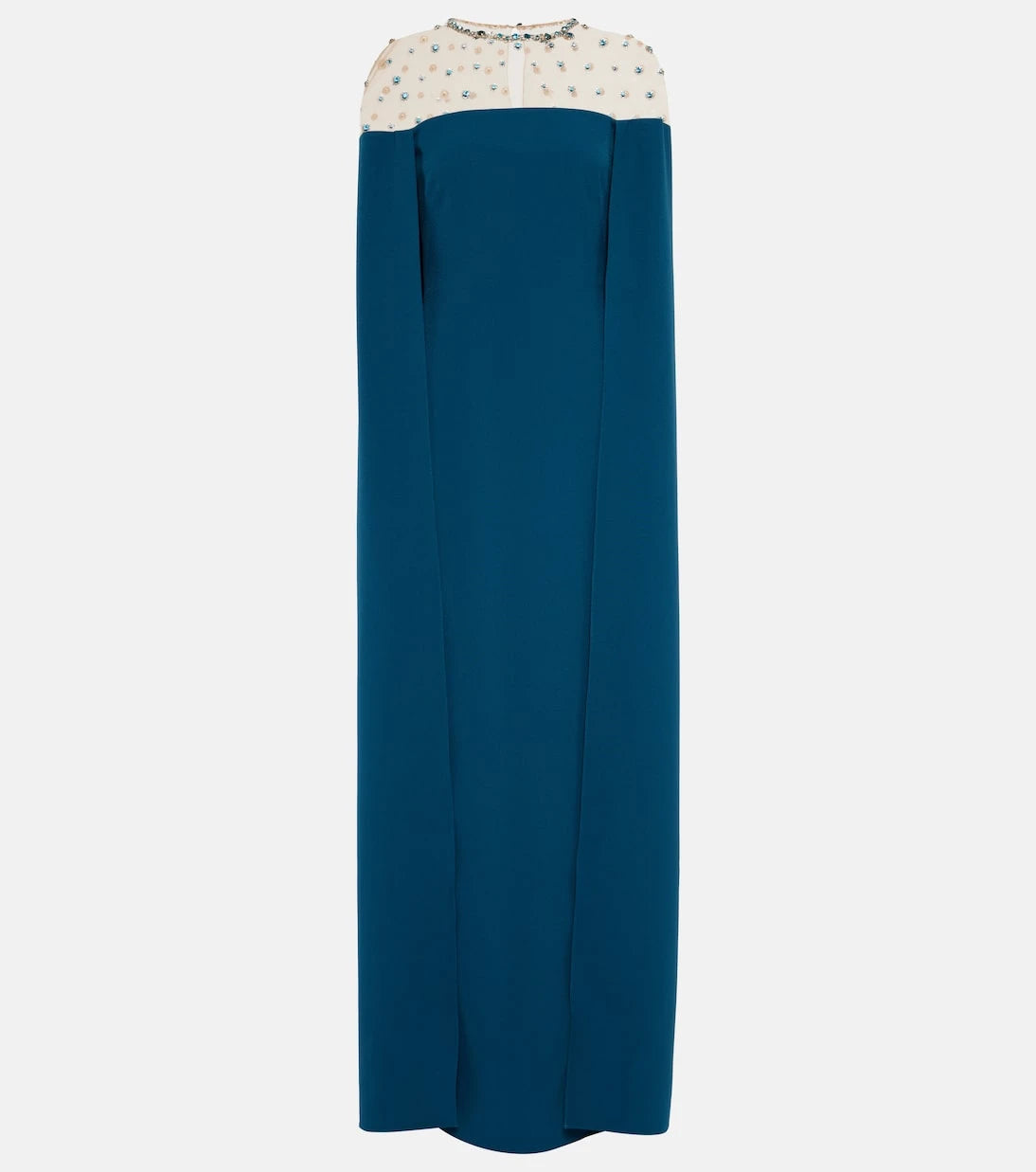 Safiyaa - Ambere embroidered cape-detail gown