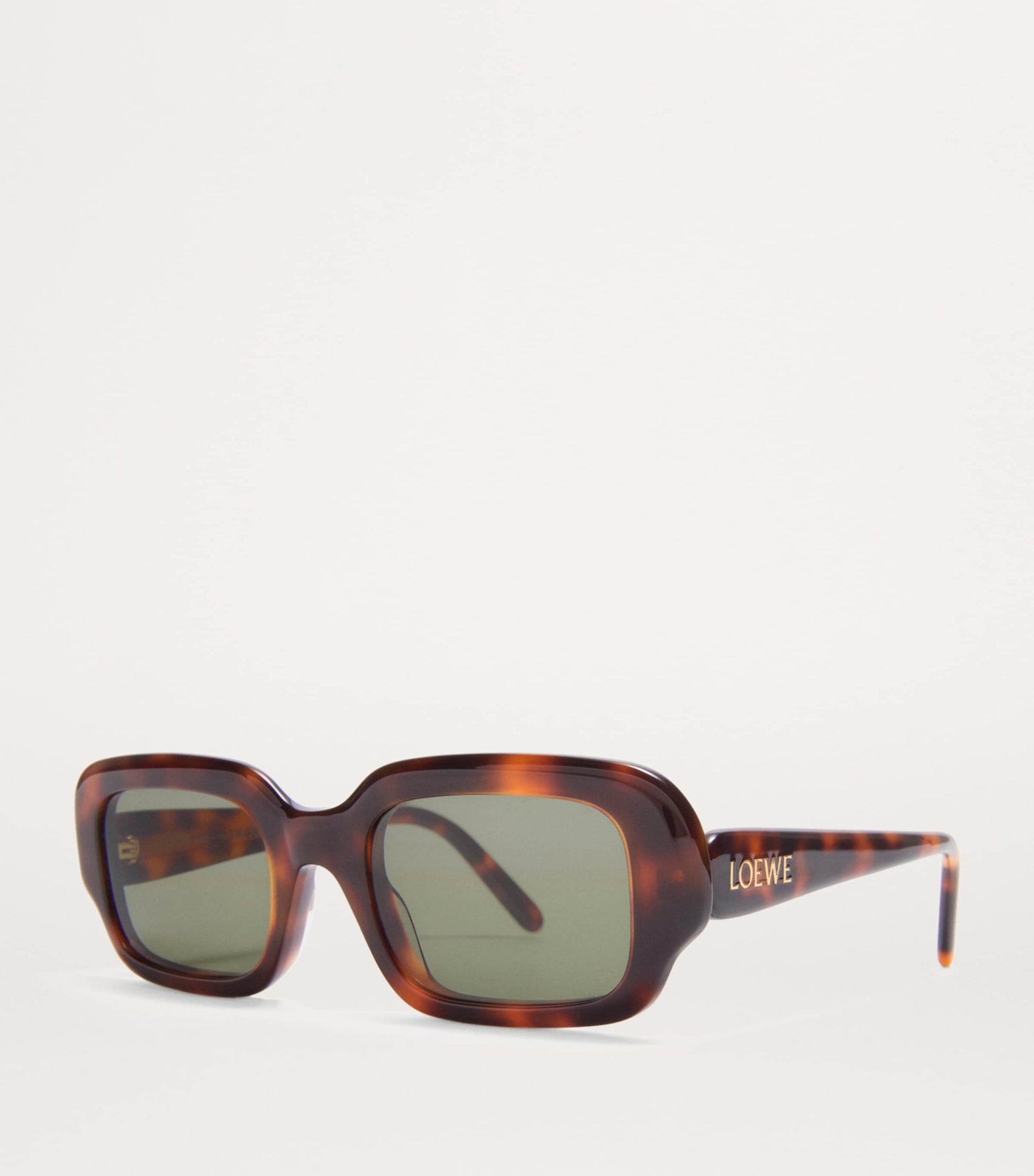LOEWE Brown Acetate Rectangular Slim Sunglasses