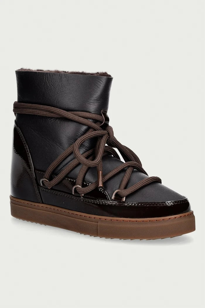 Inuikii Gloss Wedge kadın deri kar botu