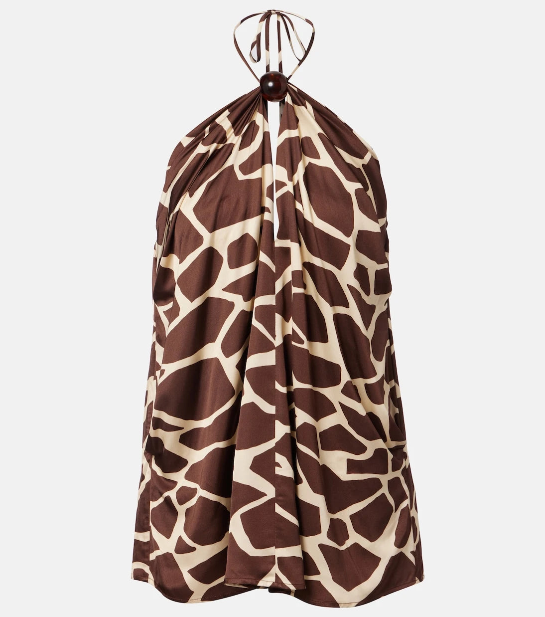 Faithfull - Jensen animal-print halterneck satin top