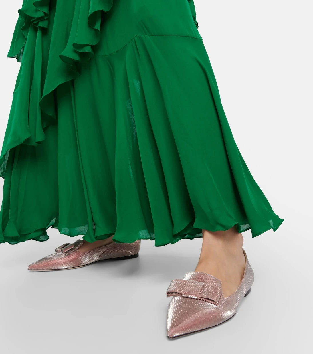 Jimmy Choo - Gala bow-embellished ballet flats